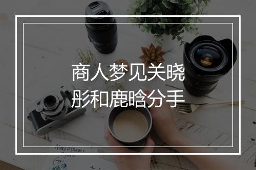 商人梦见关晓彤和鹿晗分手