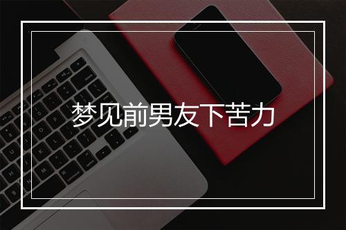 梦见前男友下苦力