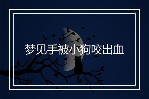 梦见手被小狗咬出血