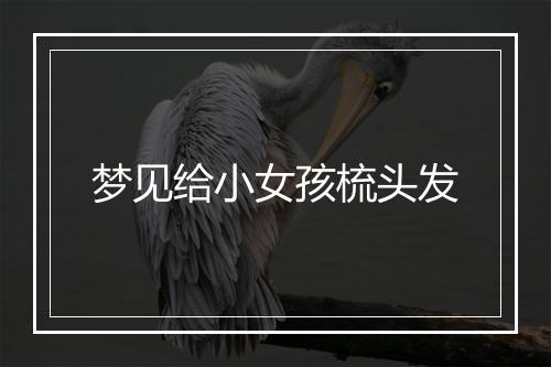 梦见给小女孩梳头发