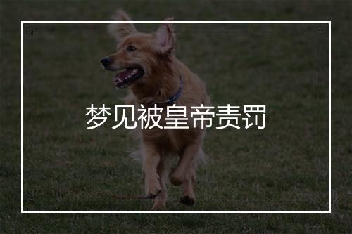 梦见被皇帝责罚