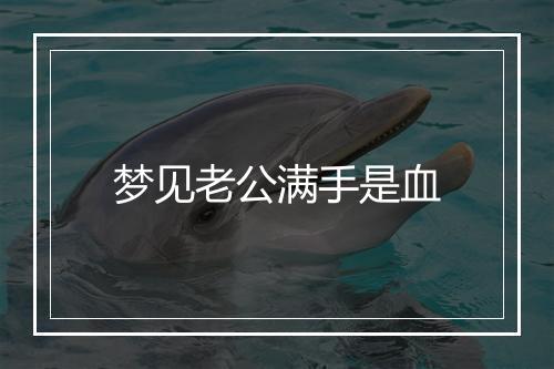 梦见老公满手是血