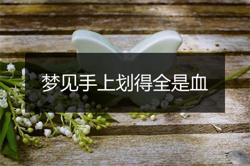 梦见手上划得全是血