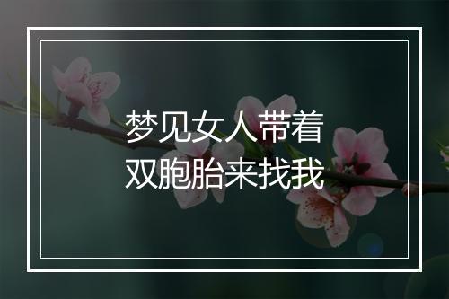 梦见女人带着双胞胎来找我