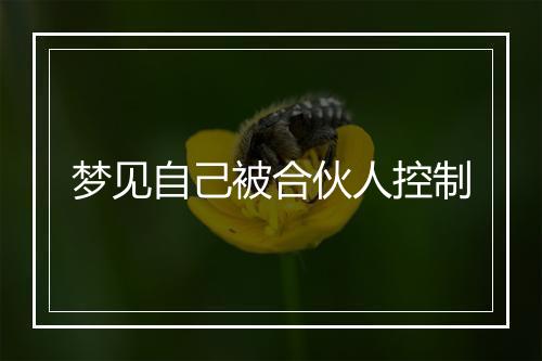 梦见自己被合伙人控制