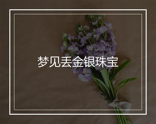 梦见丢金银珠宝