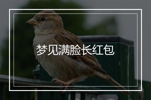 梦见满脸长红包