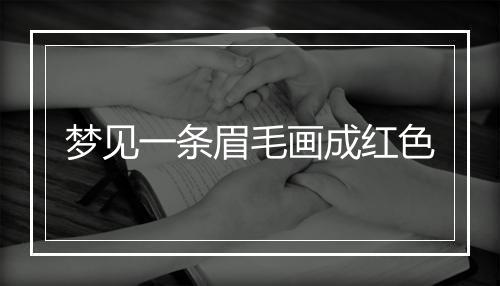 梦见一条眉毛画成红色