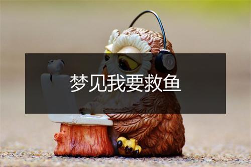 梦见我要救鱼