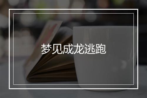 梦见成龙逃跑