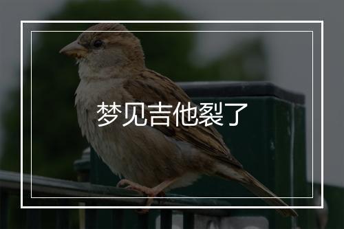 梦见吉他裂了