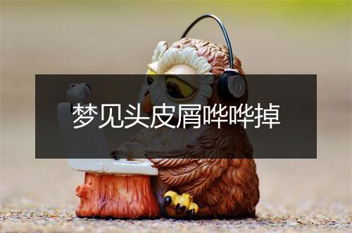 梦见头皮屑哗哗掉