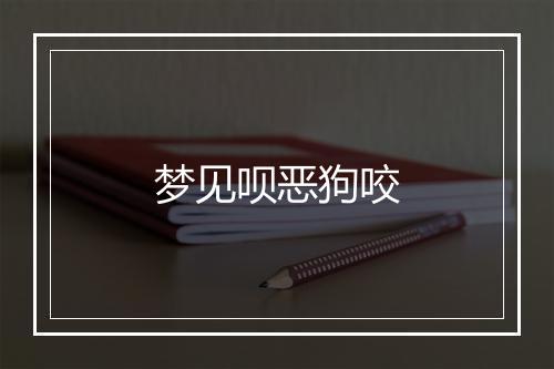 梦见呗恶狗咬