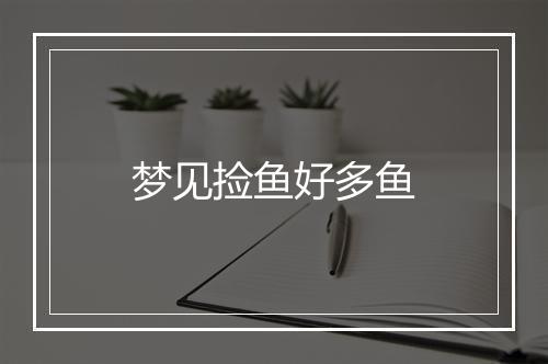 梦见捡鱼好多鱼