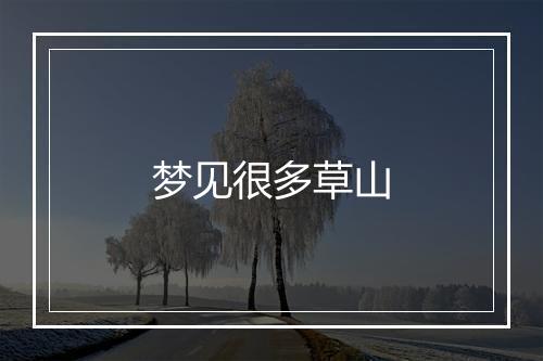 梦见很多草山