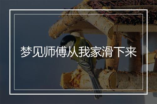 梦见师傅从我家滑下来