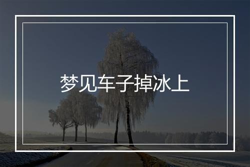 梦见车子掉冰上