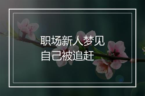 职场新人梦见自己被追赶