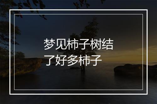 梦见柿子树结了好多柿子