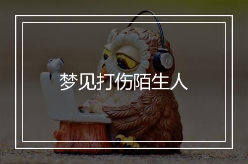 梦见打伤陌生人