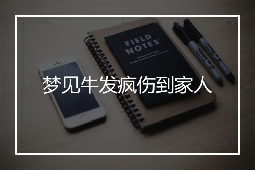 梦见牛发疯伤到家人