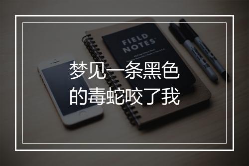 梦见一条黑色的毒蛇咬了我