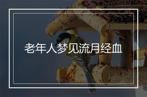 老年人梦见流月经血