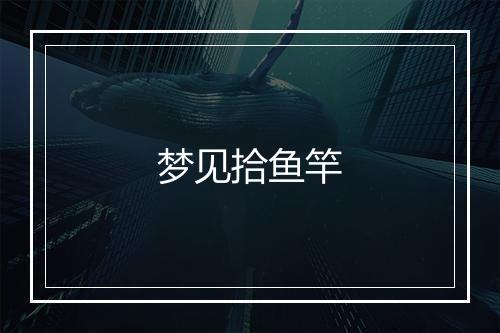 梦见拾鱼竿