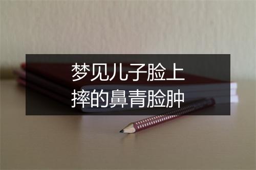 梦见儿子脸上摔的鼻青脸肿