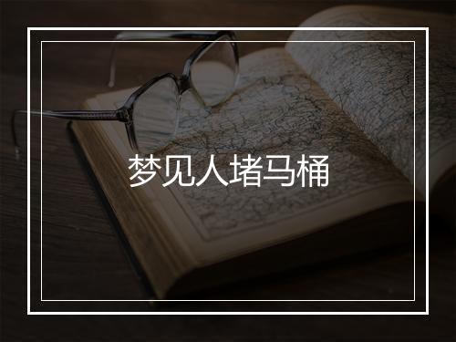 梦见人堵马桶