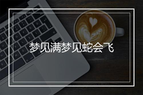 梦见满梦见蛇会飞