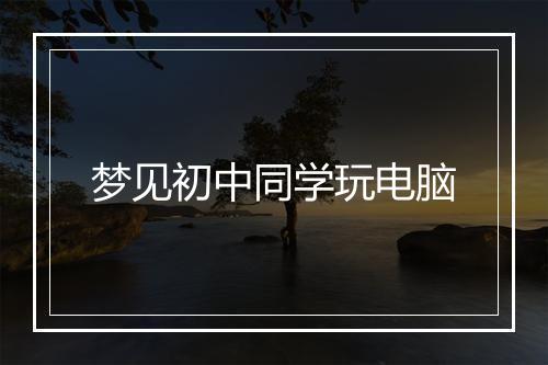 梦见初中同学玩电脑