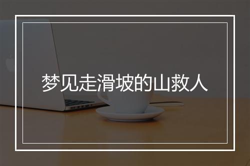 梦见走滑坡的山救人