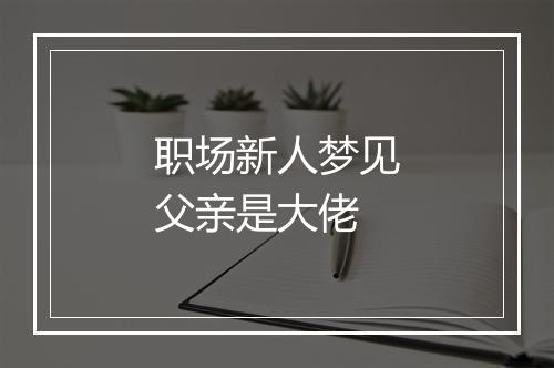 职场新人梦见父亲是大佬