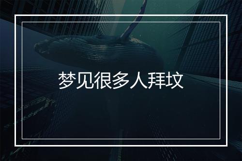 梦见很多人拜坟