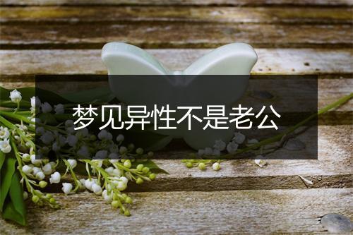 梦见异性不是老公