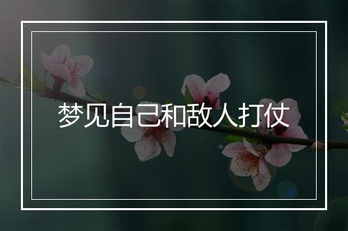 梦见自己和敌人打仗