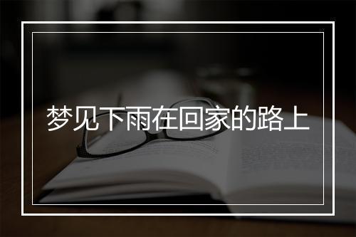 梦见下雨在回家的路上