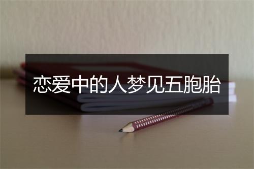 恋爱中的人梦见五胞胎