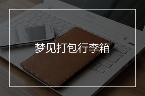 梦见打包行李箱