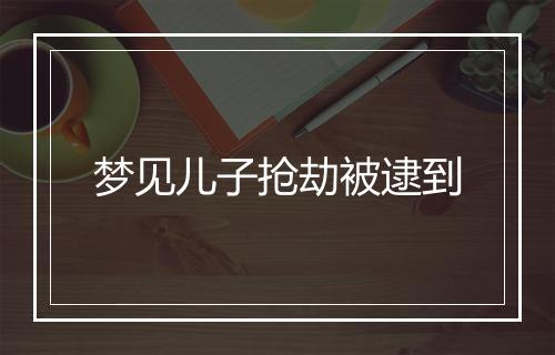 梦见儿子抢劫被逮到