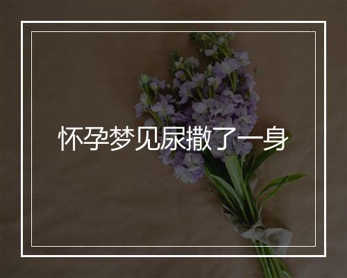 怀孕梦见尿撒了一身