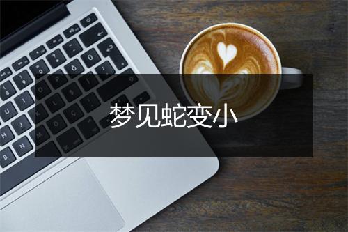 梦见蛇变小