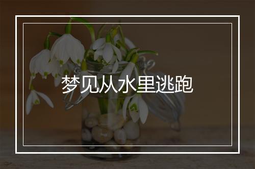 梦见从水里逃跑