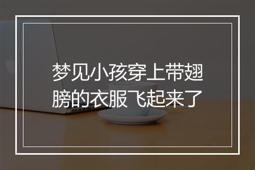 梦见小孩穿上带翅膀的衣服飞起来了