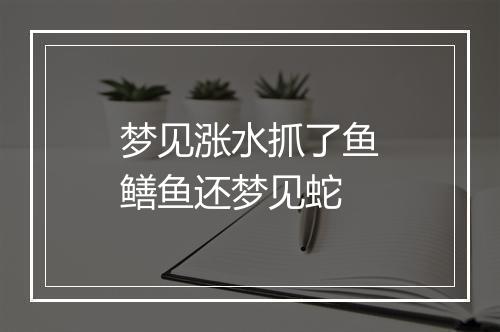 梦见涨水抓了鱼鳝鱼还梦见蛇