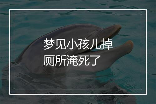 梦见小孩儿掉厕所淹死了