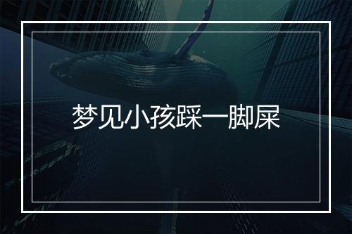 梦见小孩踩一脚屎