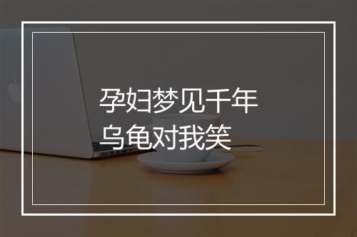 孕妇梦见千年乌龟对我笑