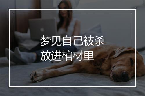 梦见自己被杀放进棺材里